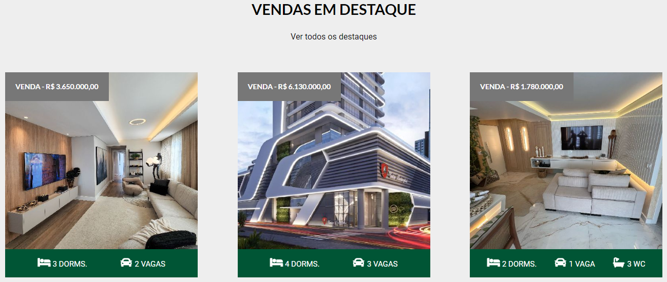 Apartamentos de luxo frente mar em Balneário Camboriú
