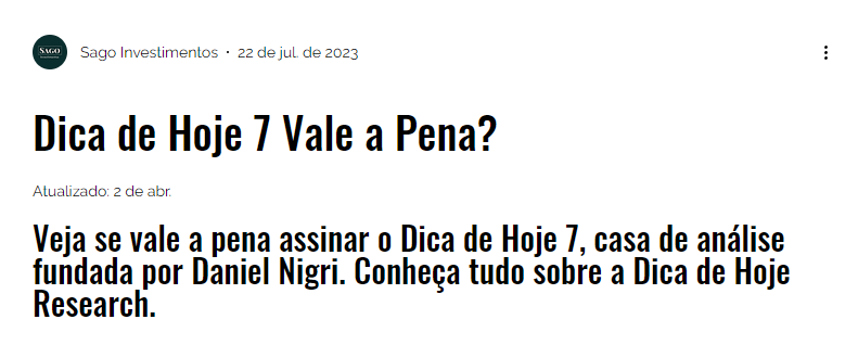 https://www.sagoinvestimentos.com.br/post/dica-de-hoje-7-vale-a-pena
