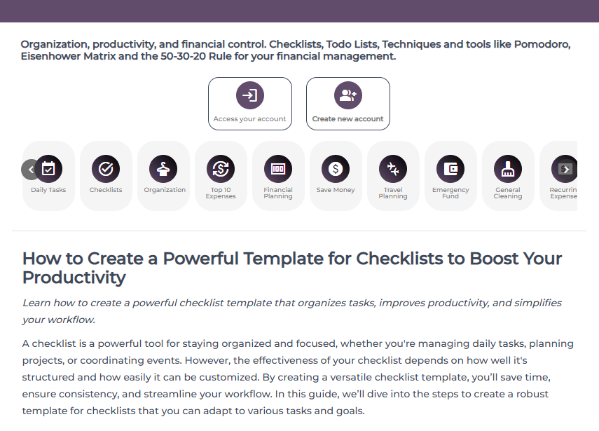 https://focusorganize.com/article/template-for-checklist