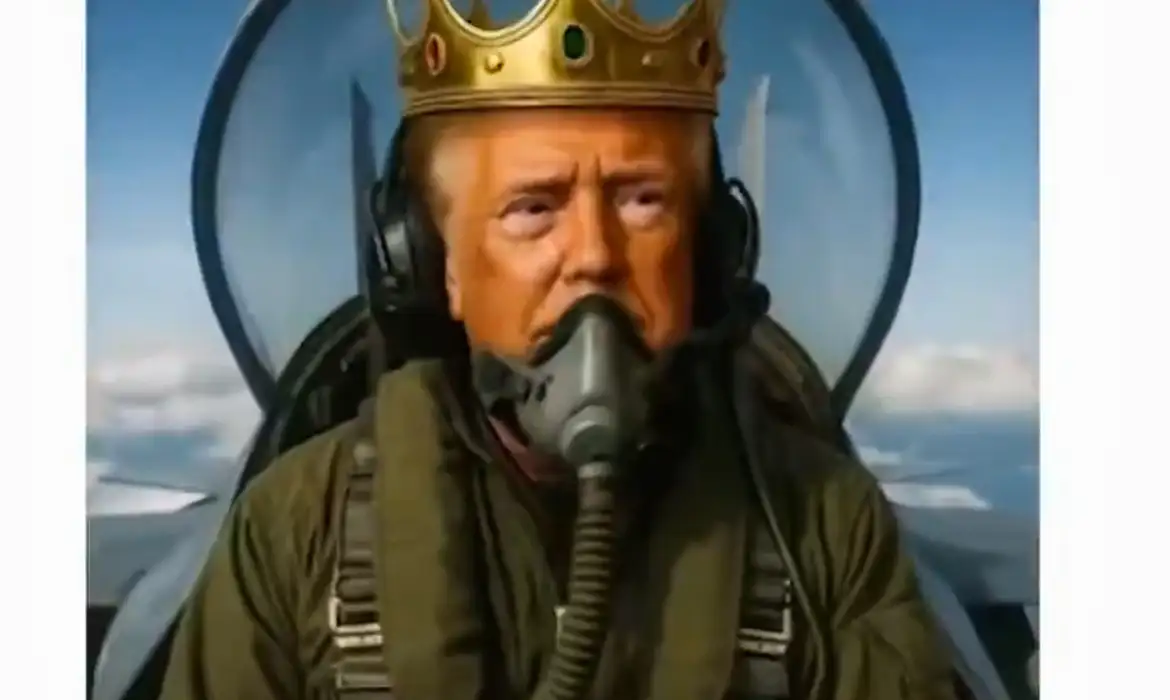 Trump reage a protestos com v&iacute;deo feito por IA: &ldquo;n&atilde;o sou rei&rdquo;