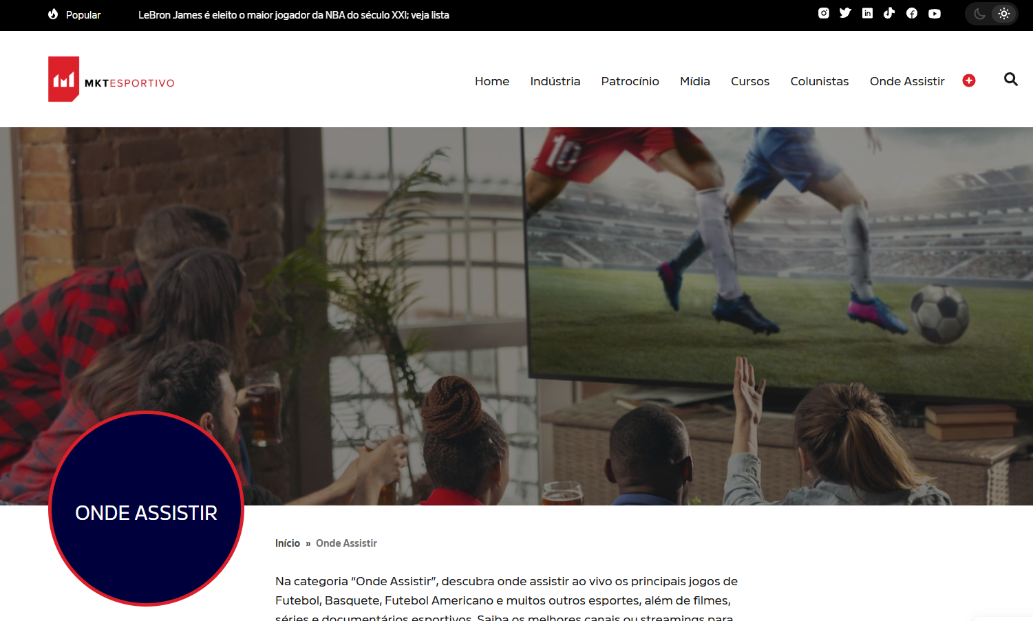 Futebol Hoje: A M&aacute;quina de Entretenimento e Neg&oacute;cios do Mkt Esportivo