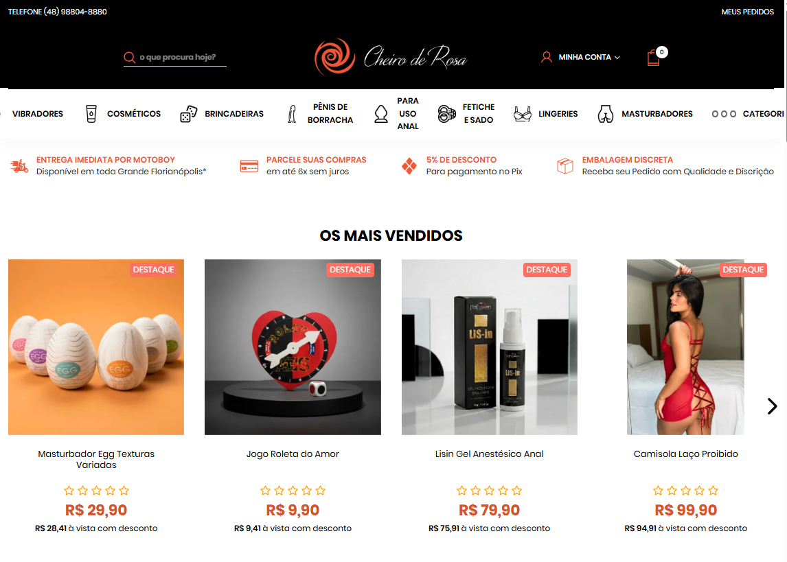 Sexshop Cheiro De Rosa Floripa