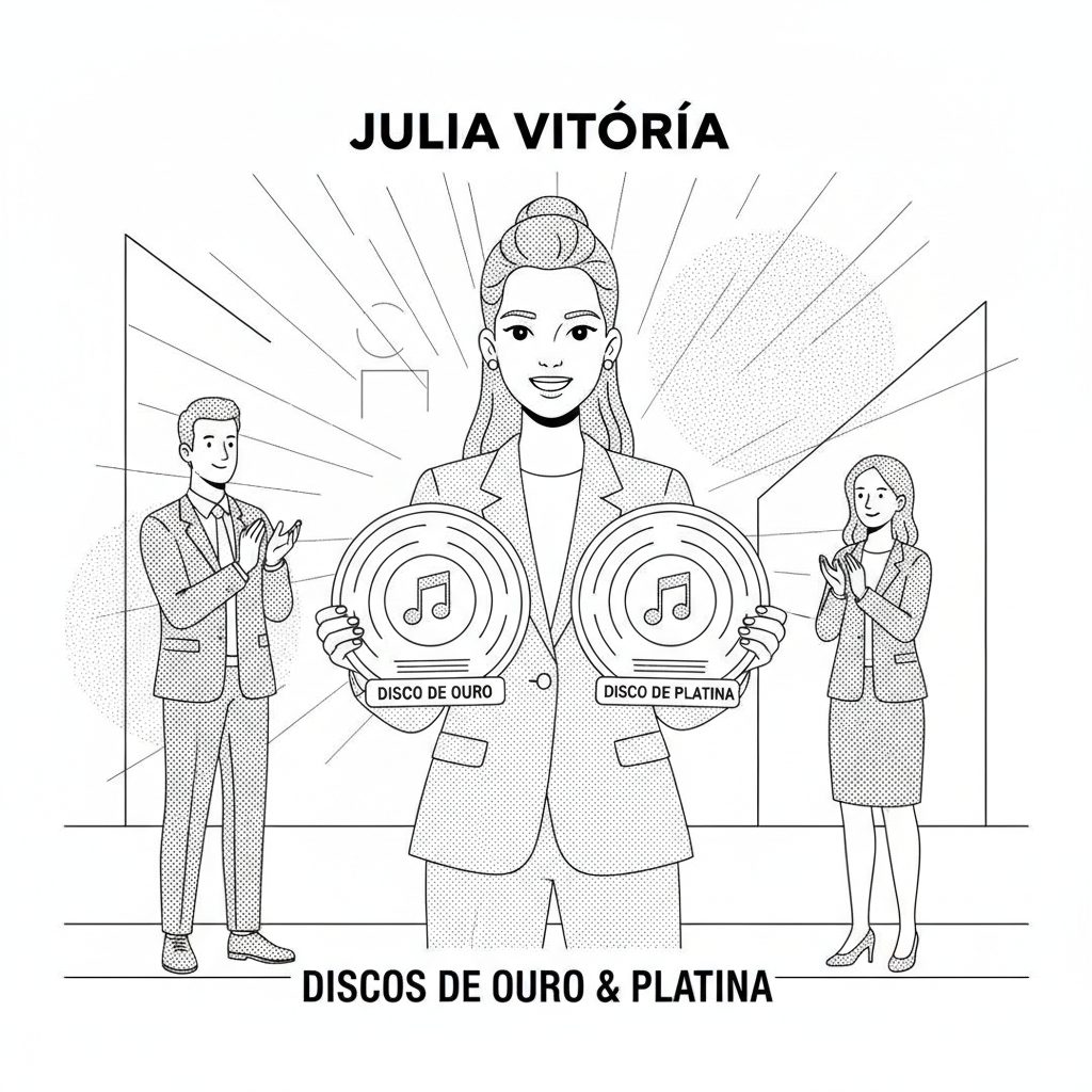 Julia Vitória recebe discos de Ouro e Platina